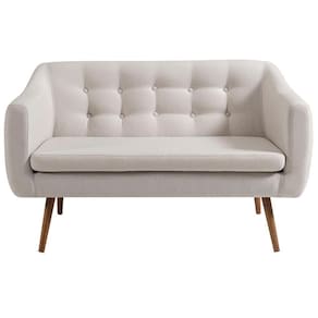 Sofa 2 Lug Pes Tauari 135 Cm 7017 Linho Bege Dmobiliario Bege
