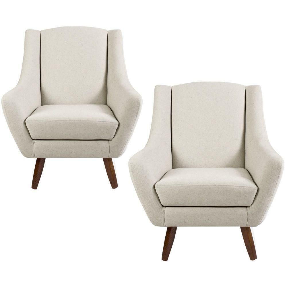 Kit 02 Poltronas Juliet D02 Algodão Bege C-370