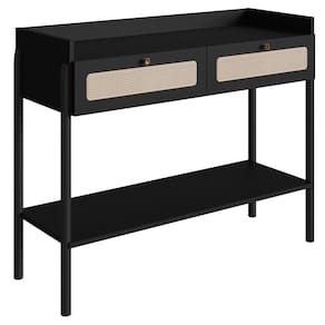 Aparador 2 Gavetas Palhinha 27936 Linha Oslo Nero Artesano Nero