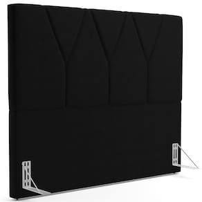 Cabeceira Cama Box Casal King 195 Cm Aurora Suede Preto