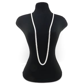 Corrente Masculina 70Cm 4Mm Largura Folheada Prata Cr848