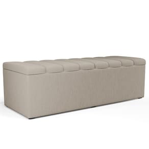 Calçadeira Recamier Baú Dália 160X50cm W01 Bege