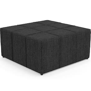Puff Quadrado Milano 90x90cm W01 Linho Chumbo