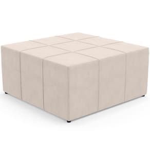 Puff Quadrado Milano 90x90cm W01 Suede Bege
