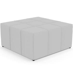 Puff Quadrado Milano 90x90cm W01 Linho Cinza