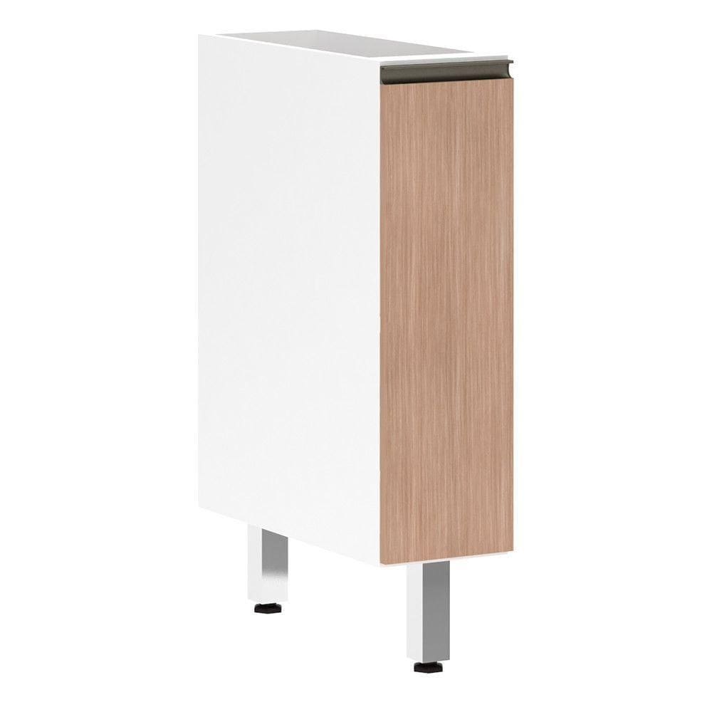 Balcão Sem Tampo 20cm Branco Com Cumaru