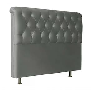 Cabeceira Casal 140cm Emilia Suede Cinza Id Suede Cinza