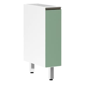 Balcão Sem Tampo 20cm Branco Com Verde Jade