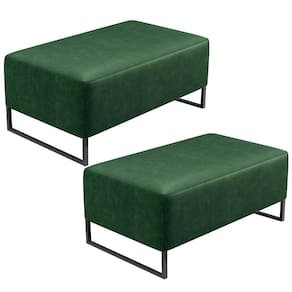 Kit 02 Puff Cléo W01 Base De Ferro 90cm Facto Verde Musgo