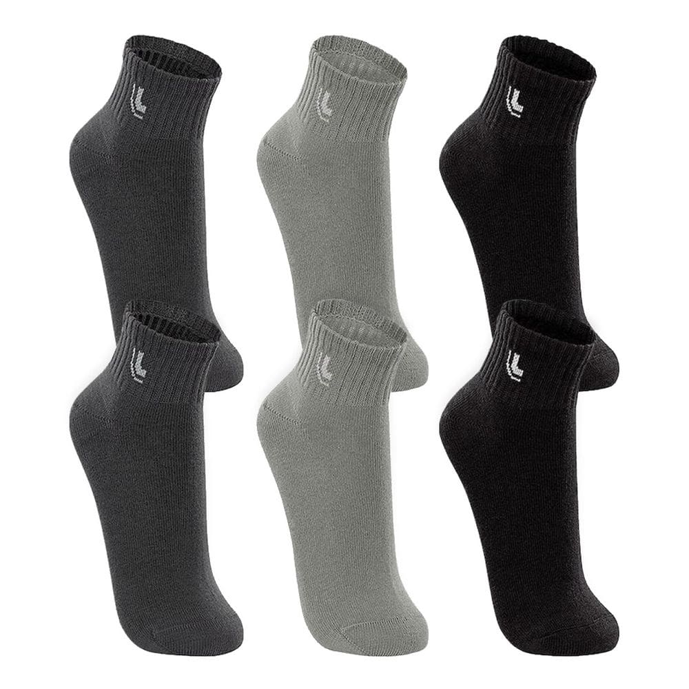Kit 6 Pares Meia Lupo Cano Medio Preto Chumbo Cinza