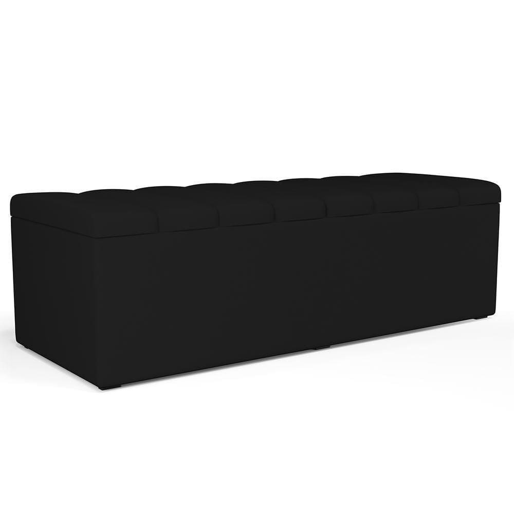 Calçadeira Recamier Baú Dália 160X50cm W01 Preto
