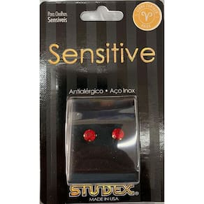 Brinco Studex Sensitive Zodíaco 5Mm Áries - Rubi Vermelho