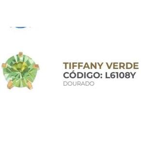Brinco Studex Supermaxxi Tiffany Verde 6Mm L6108y Dourado