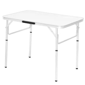 Mesa Dobravel 60x45cm de Alumínio com tampão em MDF Titanium