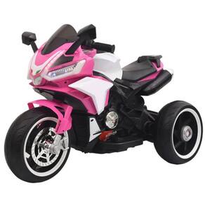 Moto Elétrica Rosa Infantil 3 Rodas 12V - Shiny Toys