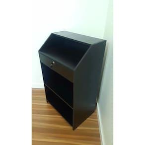 Balcão Valet Preto Ideal para Áreas de Atendimento c/ Estilo