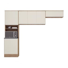 Cozinha Compacta 6 Portas Paris Carvalho-off White