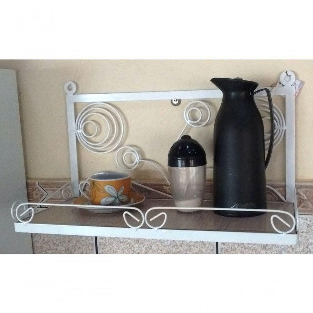 Suporte Prateleira Em Ferro Cor Branca