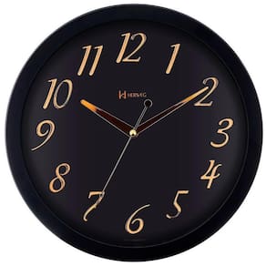 Relógio De Parede Preto E Dourado 6730 Herweg Único