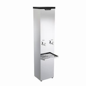 Bebedouro Refrigerado Industrial Inox De Coluna 50L 2 Torneiras Geladas BI50L 220V