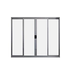 Janela 4 Folhas De Correr S/ Grade 1,00 X 1.00 Alumínio Brilhante Linha Modular - Hale