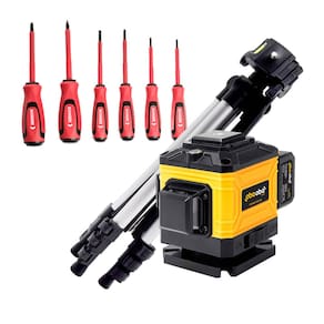 ível Laser 3D Recarregável Tripé Profissional Altura Ajustável Chaves Isoladas