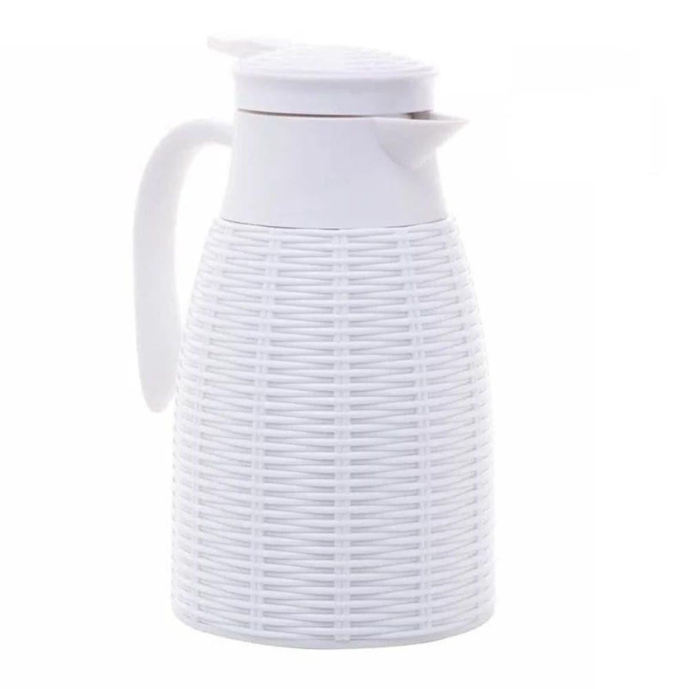 Garrafa Térmica Rattan Branca 1L 6836 Lyor