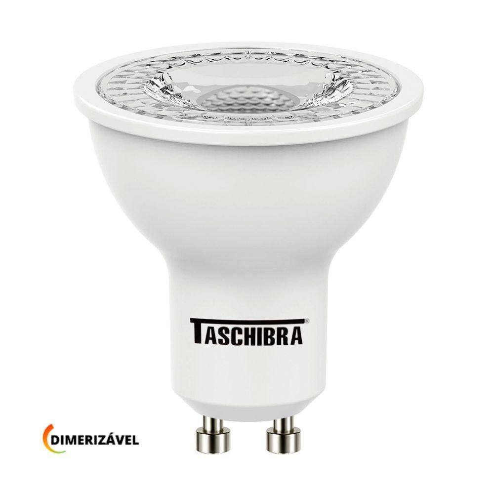 Lâmpada Led Dicroica Mr16 Tdl 6w Dimerizável Taschibra 4000k Luz Neutra