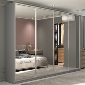 Guarda-roupa Casal 100% Mdf Bp com 4 Portas Espelhos Zermatt Urbi
