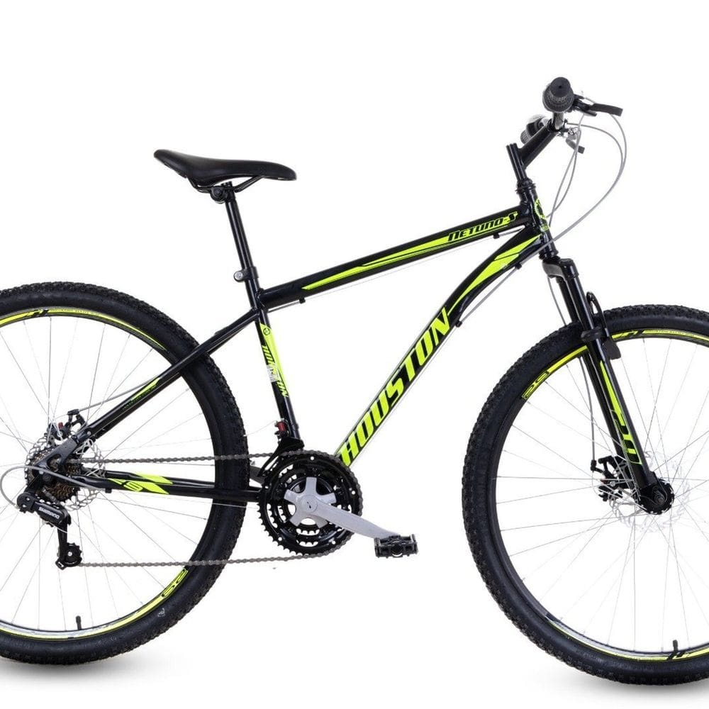 Bicicleta Netuno S Aro 29 Preto com Adesivo Amarelo Houston Preto/Amarelo