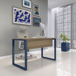 Mesa Madeira 134cm X 60cm M134/60p25 Naturalle/Azul