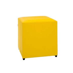 Puff Studio 40x40x40 Cm Courino sem Rodizios Amarelo