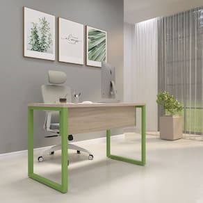 Mesa Madeira 134cm X 60cm M134/60p25 Nogueira/Verde