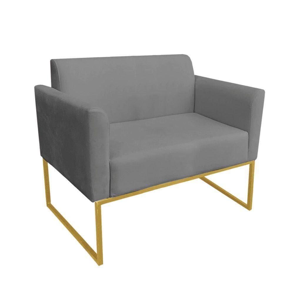 Namoradeira Marisa Suede Dourado Grafite