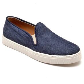 Tênis Slip On Feminino Jeans Calce Fácil Casual Moderno