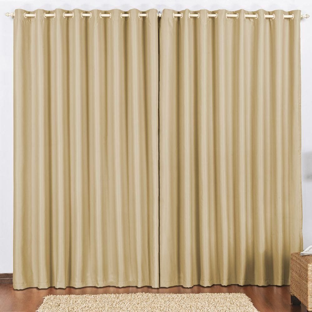 Cortina 2 Mts Sala Quarto Escritório Blackout Para Trilho Suisso - Avelã