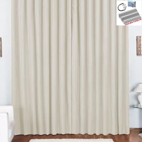 Cortina Pryme 4 Metros Sala Quarto Em Oxford Para Trilho Comum - Palha