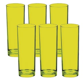 Jogo De Copos 6 Peças Long Drink Plástico Festas Eventos Top Cor:verde