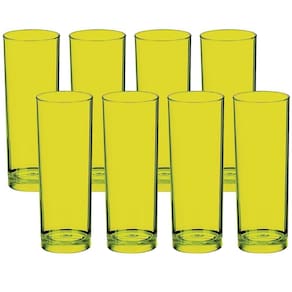 Kit De Copos 8 Copos Grandes Jogo Long Drink 330ml Boccati Cor:verde