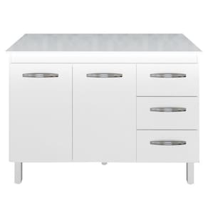 Balcão Com Tampo Bianca 120 Cm Branco Moblis