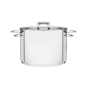 Caldeirão Tramontina Brava Em Aço Inox Fundo Triplo Com Tampa Plana E Alças 24 Cm 7,7 L Tramontina