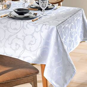 Toalha De Mesa Quadrada 4 Lugares 160x160 Requinte II TJ-6205 Dohler Branco