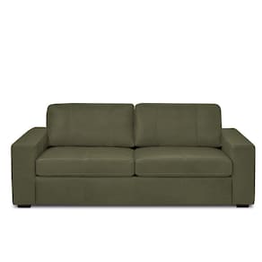 Sofá Decorativo Agatha 2 Lugares Sala De Estar 150cm Pés Em Madeira Couro Fendi G88 - Gran Belo