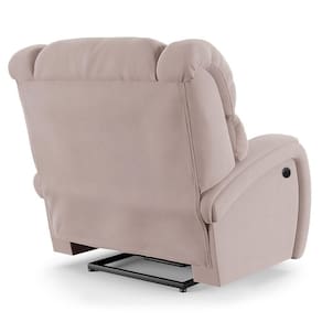 Poltrona Do Papai Reclinável Napoli Power Elétrica Massagem Veludo Fh1 Rose