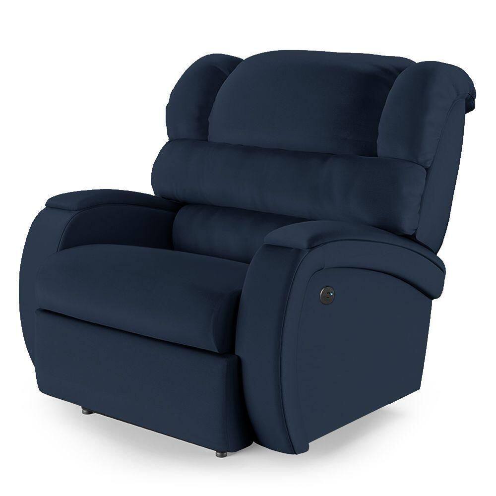 Poltrona Do Papai Reclinável Napoli Power Touch Usb Pu Fh1 Azul