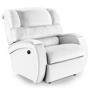 Poltrona Do Papai Reclinável Napoli Controle Power Elétrico Pu Fh1 Branco