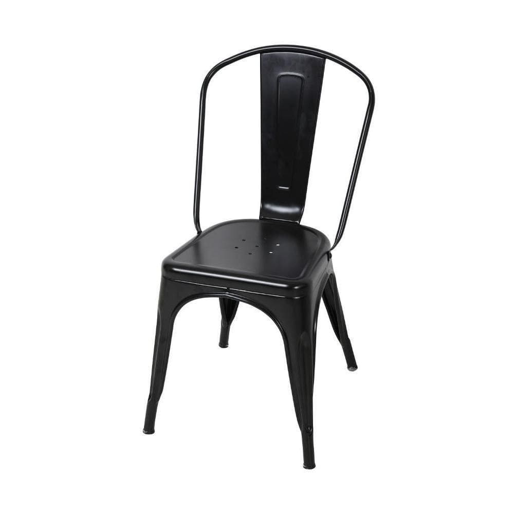 Cadeira Tolix Em Aço Preta