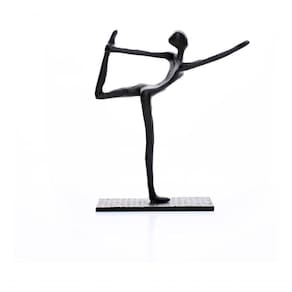 Escultura Decorativa Yoga Equilíbrio Estátua De Mesa Metal