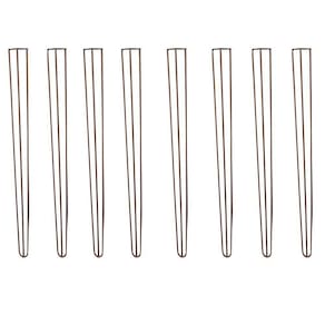 Kit 8 Pés De Metal 90 Cm Aparador E Mesa De Canto Bronze