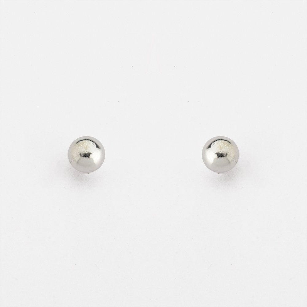 Brinco Bolinha Polida Prata 925 - 5mm